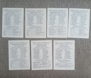 WEST HAM UNITED YOUTH & JUNIOR 1981-82 PROGRAMMES X 7 for sale on Ebay