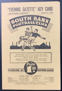 South Bank FC V Stockton FC  - North Riding Senior Cup Semi Final Programme 1953 for sale on Ebay