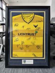 OXFORD UNITED FC - Signed & Framed Shirt 2015/2016 Season for sale on Ebay