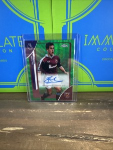 Topps Chrome Premier League West Ham Joe Cole Auto 62/99 Green Wave for sale on Ebay