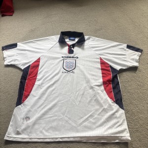 Umbro England Shirt Mens XL White Home 1997/98  for sale on Ebay