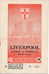 Lincoln City v Liverpool 1957/1958 - Football Programme for sale on Ebay