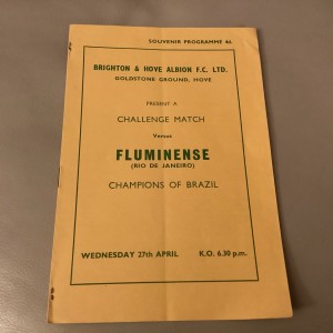 1959/60 Brighton & Hove Albion Fluminense Brazil Friendly 27 April 1960 Castilho for sale on Ebay