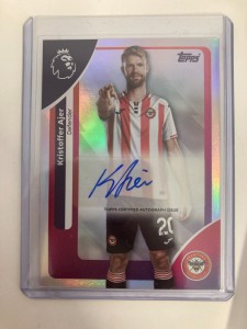 TOPPS PREMIER LEAGUE 2026 KRISTOFFER AJER BRENTFORD AUTO BASE. for sale on Ebay