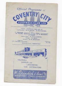 1948/49 Division 2 - COVENTRY CITY v. LEICESTER CITY for sale on Ebay