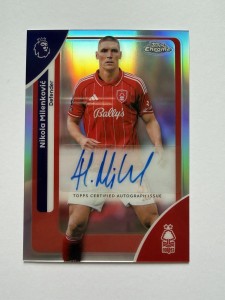 Nikola Milenkovic Topps Chrome Autograph - Nottingham Forest - Premier League for sale on Ebay