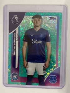 TOPPS PREMIER LEAGUE 2026 NATHAN PATTERSON EVERTON AQUA MINI DIAMOND 390/499 for sale on Ebay