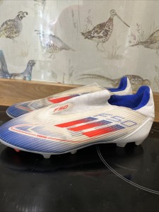 Adidas F50 League Laceless Size 8 Men’s Simon Football Boots White Blue for sale on Ebay