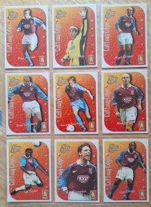 VINTAGE FUTERA FANS SELECTION 1999 - ASTON VILLA-CUTTING EDGE EMBOSSED CHASE SET for sale on Ebay