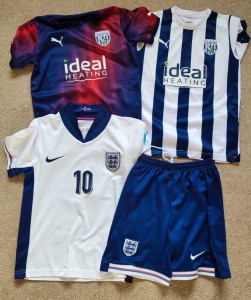 Football Kit Bundle age 11-12 years Size 26 WBA West Bromwich Albion and England for sale on Ebay