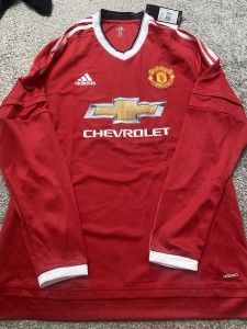 Manchester United Player Issue Long sleeve 15/16 home Shirt rare Match Size 9 for sale on Ebay