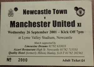 Newcastle Town V Manchester United Ticket 01-02 for sale on Ebay