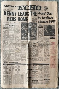 Football Echo - Liverpool 2 Chelsea 0, QPR 1 Everton 5 - Oct 8th 1977 for sale on Ebay