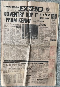 Football Echo - Liverpool 2 Coventry 0, Leicester 1 Everton 5 - Sept 10th 1977 for sale on Ebay