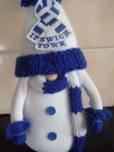 Ipswich town hand made Gonk for sale on Ebay