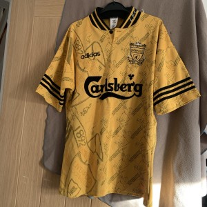 Liverpool 1994-1996 Adidas Third Football Shirt Jersey. Some marks/wear for sale on Ebay