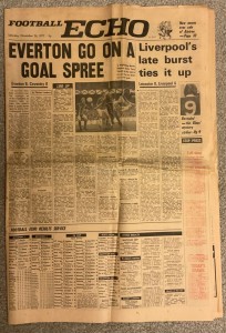 Football Echo - Everton 6 Coventry 0, Leicester 0 Liverpool 4 - Nov 26th 1977 for sale on Ebay