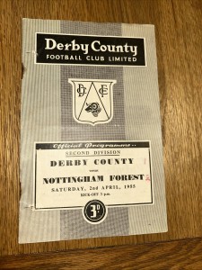 Derby County V Nottingham Forest 1954/55 for sale on Ebay