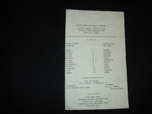 NOTTS COUNTY  V  HALIFAX TOWN  (NML)  10-2-76  SINGLE SHEET for sale on Ebay