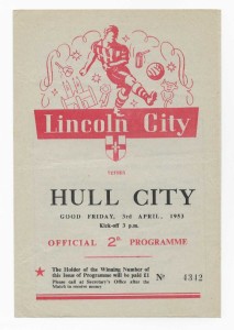 1952/53 Division 2 - LINCOLN CITY v. HULL CITY for sale on Ebay