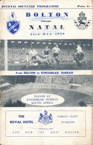 Natal v Bolton Wanderers (Friendly in South Africa) 1958/1959 for sale on Ebay