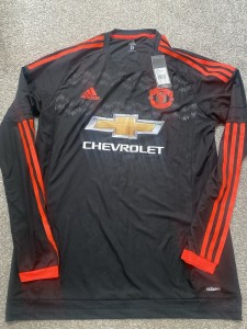 Manchester United Player Issue Long sleeve 15/16 Away Shirt rare Match Size 8 for sale on Ebay