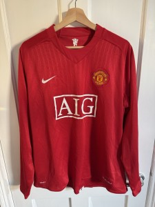Original Authentic Nike Manchester United Home Shirt 07/08 - Long Sleeve Size XL for sale on Ebay