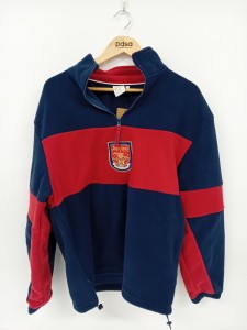 ARSENAL Retro Crest Zip Fleece Sweatshirt Medium Dark Blue Red - K815 for sale on Ebay