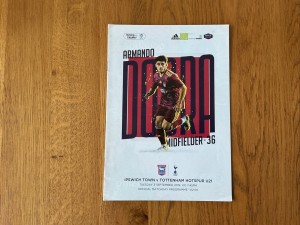 Ipswich Town v Tottenham Hotspur U21.EFL Leasing.com Trophy.Tuesday 3/9/2019. for sale on Ebay