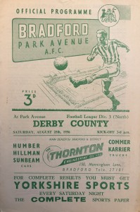 Bradford Park Avenue v Derby County Div 3 (N) 1956/57 for sale on Ebay