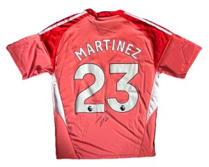 EMILIANO MARTINEZ Signed “DIBU” Goalkeeper Aston Villa Football Jersey #23 COA for sale on Ebay