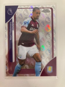 TOPPS LOGOFRACTOR PL 2026 YOURI TIELEMANS ASTON VILLA BASE for sale on Ebay
