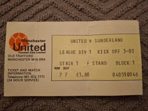 Manchester United v Sunderland TICKET.  1970s? for sale on Ebay