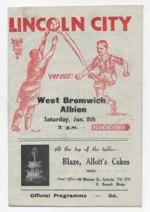 1948/49 FA Cup 3rd Round - LINCOLN CITY v. WEST BROMWICH ALBION for sale on Ebay