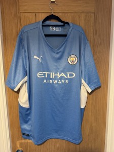 Manchester City Puma 2021/21 93.20 Limited Edition Blue 3XL Home Shirt for sale on Ebay
