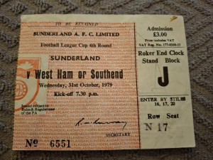 Sunderland v West Ham United programme.  31/10/1979 for sale on Ebay