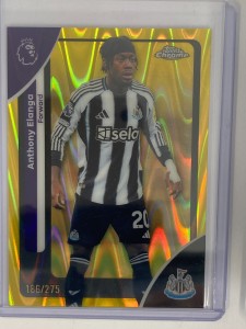 TOPPS PREM LEAGUE CHROME 25/26 ANTHONY ELANGA NEWCASTLE YELLOW RAYWAVE 186/275 for sale on Ebay