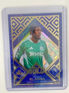 TOPPS GOLD 2025 ANTHONY ELANGA NEWCASTLE PARALLEL 86/99. for sale on Ebay