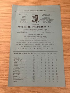 WYCOMBE WANDERERS RESERVES v WOKING RESERVES PROGRAMME - IL-RS - 08/04/1961 for sale on Ebay