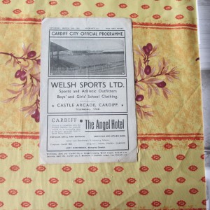Cardiff v Swindon Football Lge South Div 3 1945/6 for sale on Ebay