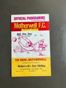 Motherwell v East Stirling 19th April 1969 Scottish League Div 2 for sale on Ebay