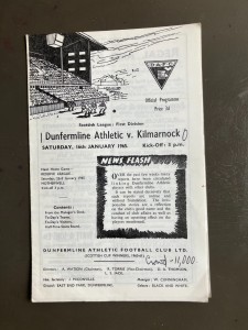 Dunfermline v Kilmarnock 16th Jan 1965 Scottish League Div 1, Killie's Title for sale on Ebay