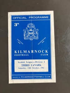 Kilmarnock v Third Lanark 14th Oct 1961 Scottish League Div 1 for sale on Ebay
