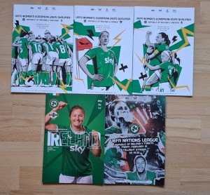 Five Republic of Ireland women's programmes  2023 to 2025 for sale on Ebay