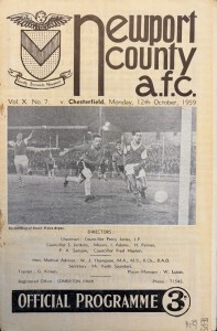 Newport County v Chesterfield Div 3 1959/60 for sale on Ebay