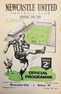 Newcastle United v Bolton Wanderers Div 1 1948/49 for sale on Ebay