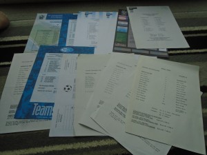 7 HUDDERSFIELD TOWN RESERVES 1988-9  TO 99-01  +7 FIRST TEAM SHEETS  LISTED for sale on Ebay