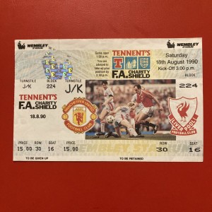 Unused Ticket: 1990 FA Charity Shield. Man Utd v Liverpool.  vgc  for sale on Ebay