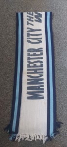 Rare Vintage 1990s Manchester City Blue White Scarf The Play Off Finals Wembley for sale on Ebay