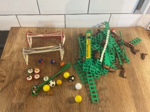 Subbuteo Pitch, Balls, Goals, Nets, Fences, Keepers and players. All Vintage for sale on Ebay